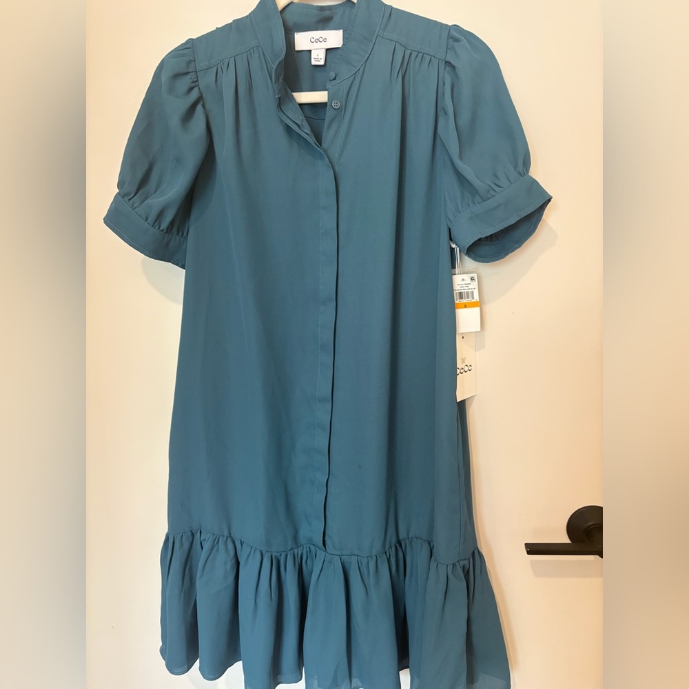 CeCe Teal Blue Mini Dress - Picture 10 of 10